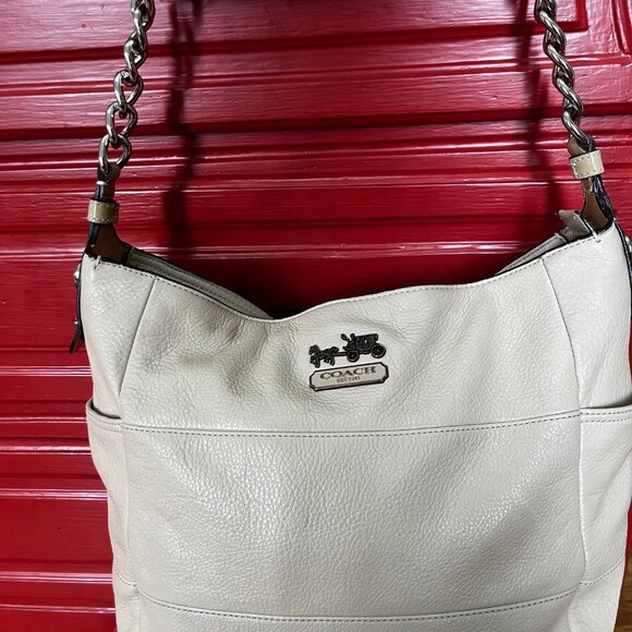 Coach Madison Tribeca Pebbled Leather shoulder bag - Picture 7 of 8